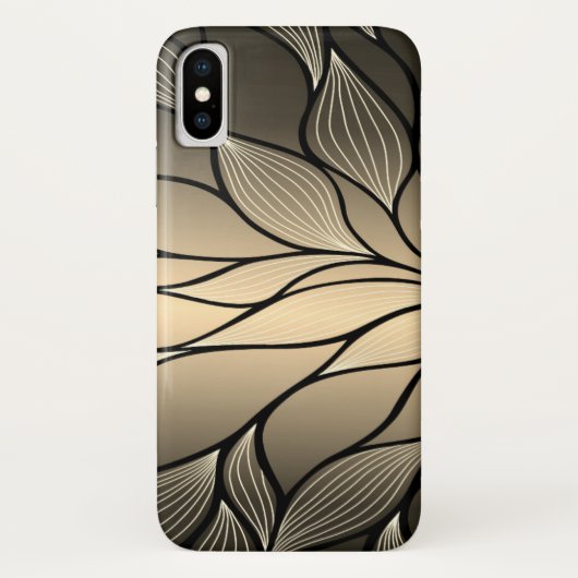 Antiek gouden verlofpatroon Case-Mate iPhone case (Achterkant)