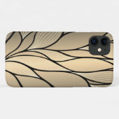 Antiek gouden verlofpatroon Case-Mate iPhone case (Achterkant (horizontaal))