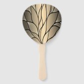 Antiek gouden verlofpatroon handwaaier (Voorkant)