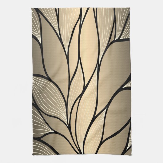 Antiek gouden verlofpatroon theedoek (Verticaal)