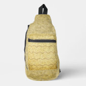 ANTIEK GOUDEN ZIG ZAG TEXTUUR LOOK SLING BAG (Voorkant)