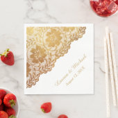 Antiek goudflens met een faux bruiloft servetten (Insitu)