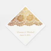 Antiek goudflens met een faux bruiloft servetten (Hoek)