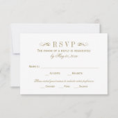 Antiek goudhuwelijk RSVP Kaartje (Voorkant)