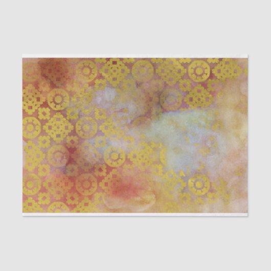 Antiek goudkleurig Marokkaans patroonontkoppelings Tissuepapier (Voorkant)