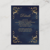 Antiek goudLijst blauw - Gegevens Informatiekaartje (Voorkant)