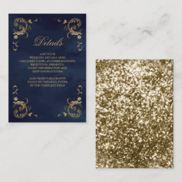 Antiek goudLijst blauw - Gegevens Informatiekaartje