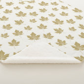 Antiek goudmakreel verlaat patroonpatroon met mono sherpa deken (3/4)