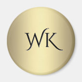 Antiek goudmonogram magneet (Voorkant)