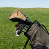 Antiek goudmonogram of naam golfheadcover (Insitu)