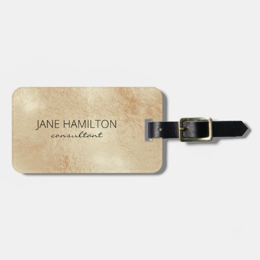 Antiek goudolie bagagelabel (Voorkant horizontaal)