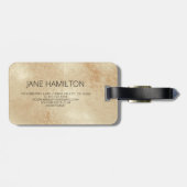 Antiek goudolie bagagelabel (Achterkant horizontaal)