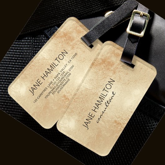 Antiek goudolie bagagelabel