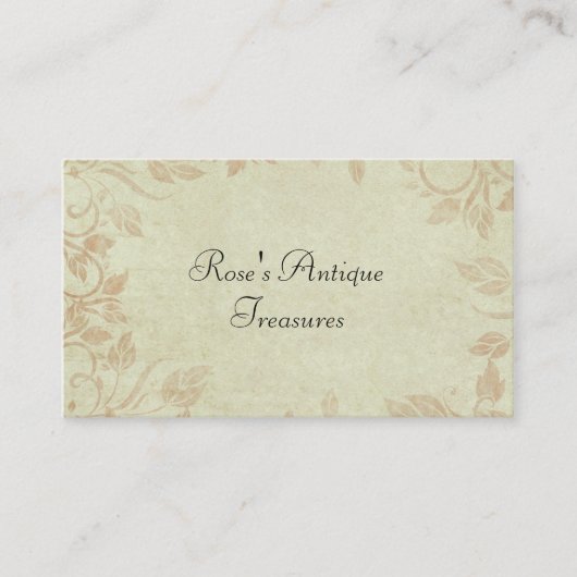 Antiek goudoogmerk visitekaartje (Voorkant)