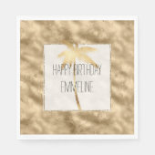 Antiek goudpalmboom servet (Voorkant)