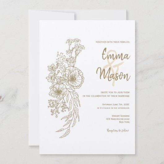 Antiek goudplatenoverzicht kaart (Voorkant)