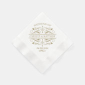  Antiek goudpleistermonogram Servetten (Hoek)