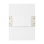  Antiek goudpleistermonogram Uitnodigingen Wikkel (Achterkant Voorbeeld)