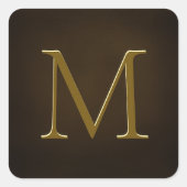 Antiek goudreliëf monogram gepersonaliseerd zegel (Voorkant)