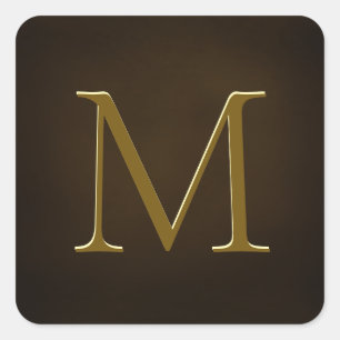 Antiek goudreliëf monogram gepersonaliseerd zegel