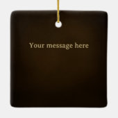 Antiek goudrelig monogram - Gepersonaliseerde teks Keramisch Ornament (Achterkant)