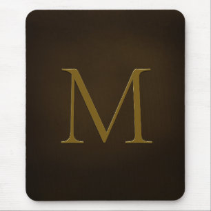 Antiek goudrelig monogram op maat muismat