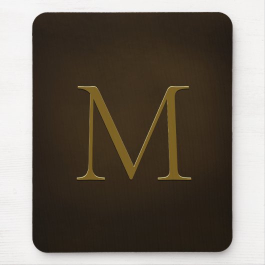 Antiek goudrelig monogram op maat muismat (Voorkant)