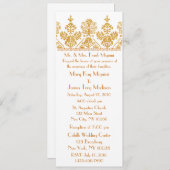 Antiek goudvormig Trim Motif Wedding Uitnodiging (Voorkant / Achterkant)