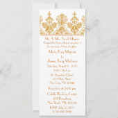 Antiek goudvormig Trim Motif Wedding Uitnodiging (Voorkant)