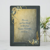 Antiek goudweddenschap kaart (Staand voorkant)