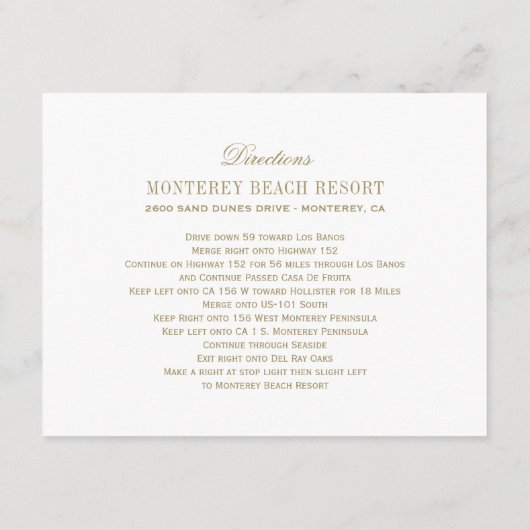  Antiek goudweddenschappen Informatiekaartje (Achterkant)