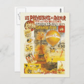 Antiek Grand Fete Fair Poster Briefkaart (Voorkant / Achterkant)