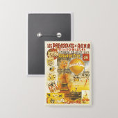 Antiek Grand Fete Fair Poster Button (Voorkant / Achterkant)