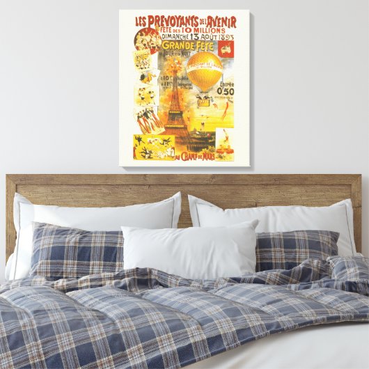 Antiek Grand Fete Fair Poster Canvas Afdruk (Insitu (Slaapkamer))