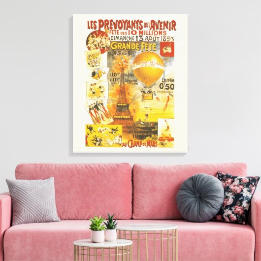 Antiek Grand Fete Fair Poster Canvas Afdruk (Insitu (Woonkamer))