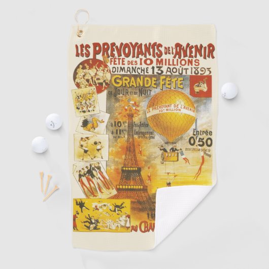 Antiek Grand Fete Fair Poster Golfhanddoek (Insitu)