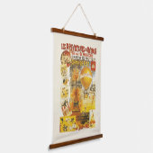 Antiek Grand Fete Fair Poster Hangend Wandkleed (Gebogen)