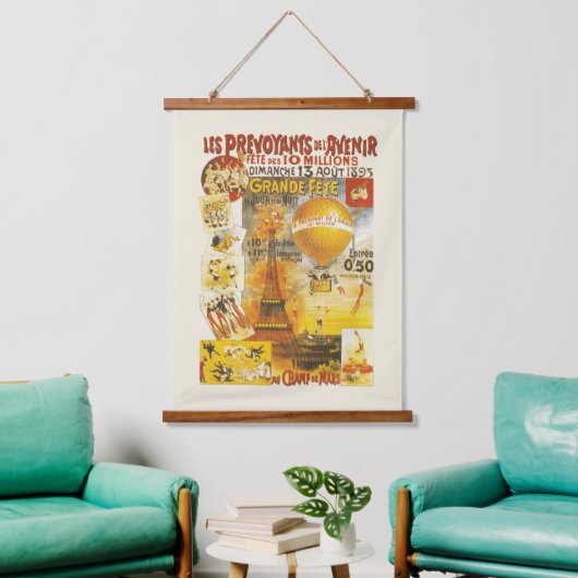 Antiek Grand Fete Fair Poster Hangend Wandkleed (Woonkamer)