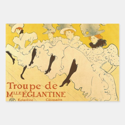 Antiek Grand Fete Fair Poster Inpakpapier Vel (Voorkant 3)