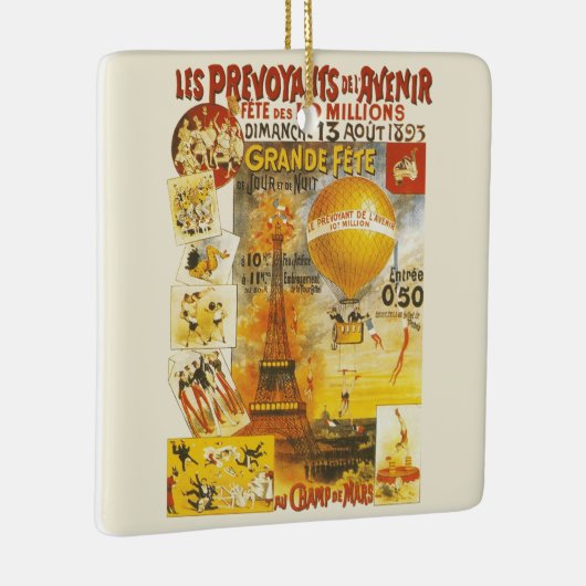 Antiek Grand Fete Fair Poster Keramisch Ornament (Rechts)
