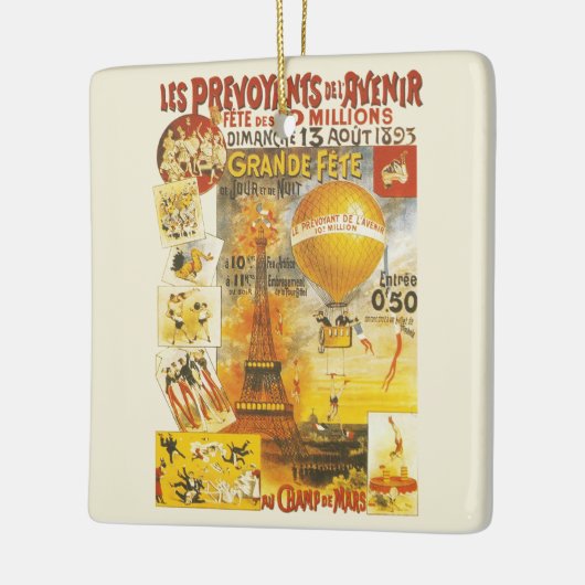 Antiek Grand Fete Fair Poster Keramisch Ornament (Links)