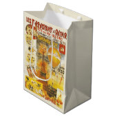 Antiek Grand Fete Fair Poster Medium Cadeauzakje (Voorkant Gekanteld)