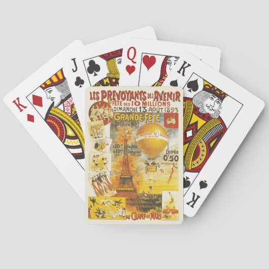 Antiek Grand Fete Fair Poster Pokerkaarten (Achterkant)