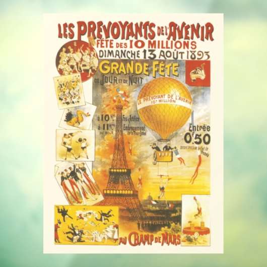 Antiek Grand Fete Fair Poster Raamsticker (Vel 3)