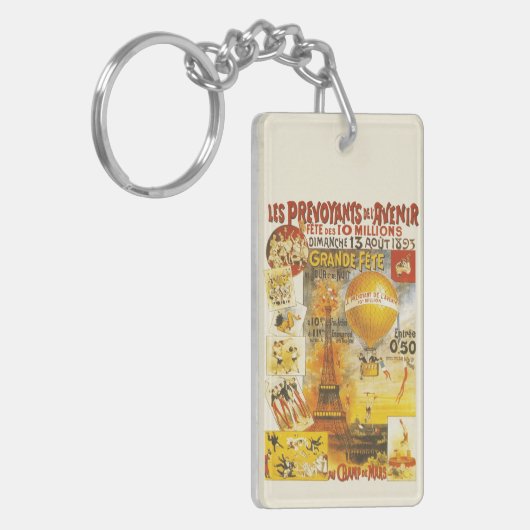 Antiek Grand Fete Fair Poster Sleutelhanger (Voorkant Links)