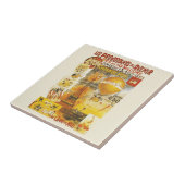 Antiek Grand Fete Fair Poster Tegeltje (Zijkant)