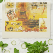 Antiek Grand Fete Fair Poster Theedoek (Gevouwen)