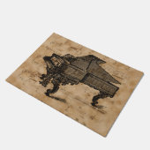 Antiek Grand Piano over muziekbladen Deurmat (Schuin)