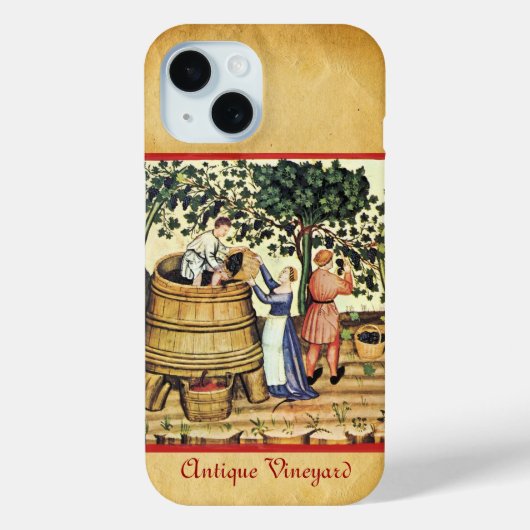 ANTIEK GRAPE VINEYARD HARVEST PARCHCHMENT Case-Mate iPhone CASE (Achterkant)
