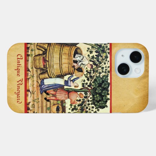 ANTIEK GRAPE VINEYARD HARVEST PARCHCHMENT Case-Mate iPhone CASE (Achterkant (horizontaal))
